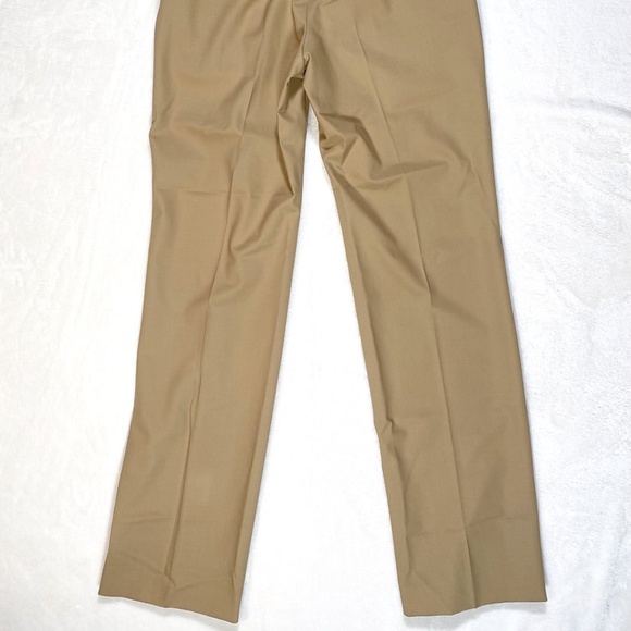 BURBERRY Ladies Tailored Tapered Wool Trousers In Honey - Picture 3 of 9